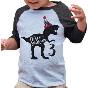 3 birthday dinosaur shirt